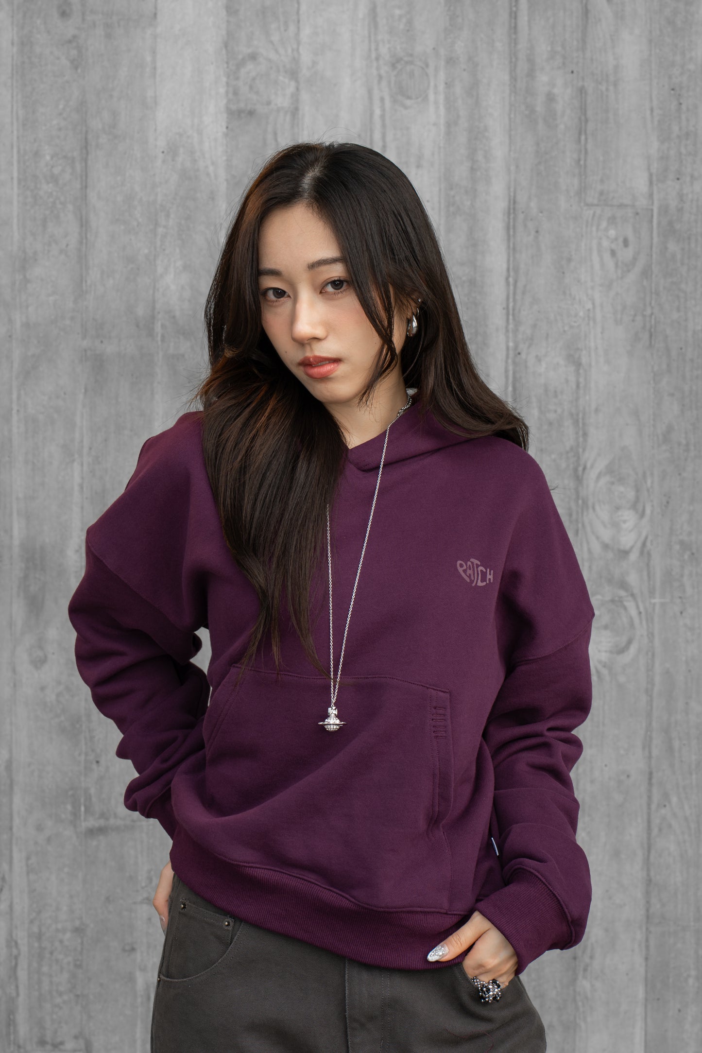 Wavy Patch Hoodie